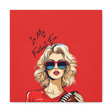DistinctInk Canvas Wall Art with In My Football Era design