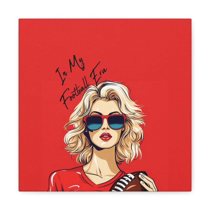 DistinctInk Canvas Wall Art with In My Football Era design