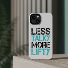 DistinctInk ToughCase for Apple iPhone, Compatible with MagSafe Charging - Less Talky More Lifty