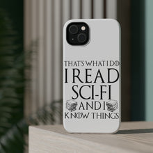 DistinctInk ToughCase for Apple iPhone, Compatible with MagSafe Charging - I Read Sci-Fi and I Know Things