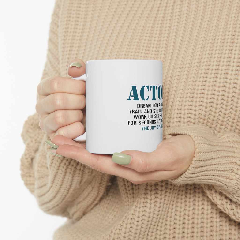 Glossy White Coffee / Tea Mug - Actors Dream Train Study Work for Screen Time, view 10