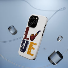 DistinctInk ToughCase for Apple iPhone, Compatible with MagSafe Charging - Love Pipe Smoking