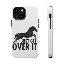 DistinctInk ToughCase for Apple iPhone, Compatible with MagSafe Charging - Just Get Over It - Horse Jump