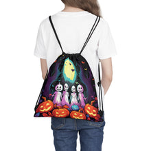 DistinctInk Drawstring Bag Backpack with Exploring the Unknown Design for Halloween  LGBTQ+ Pride