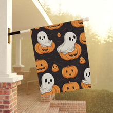 DistinctInk Garden & House Banner / Flag with Haunted Skeleton Pumpkin Patch Design for Halloween
