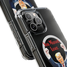DistinctInk Clear Case for Apple iPhone, Compatible with MagSafe – Trump ‘You Missed, Loser’ Cartoon Design