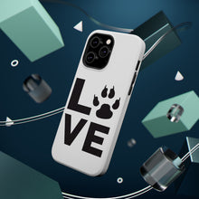 DistinctInk ToughCase for Apple iPhone, Compatible with MagSafe Charging - Love - Dog Paw