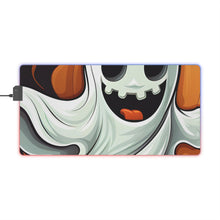 DistinctInk LED Gaming Mouse Pad with Silly Specter Sprites Design for Halloween