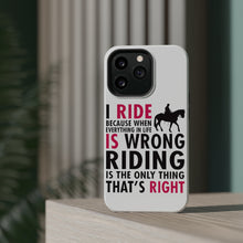 DistinctInk ToughCase for Apple iPhone, Compatible with MagSafe Charging - I Ride Because It's the Only Thing That's Right