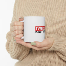 DistinctInk Glossy White Coffee / Tea Mug - Twerking is Not a Crime