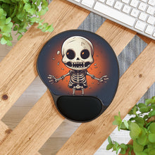 DistinctInk Mouse Pad with Wrist Rest  with Skelly's Halloween Bash Design for Halloween
