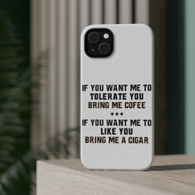 DistinctInk ToughCase for Apple iPhone, Compatible with MagSafe Charging - Want me to Tolerate you Bring Coffee Cigar