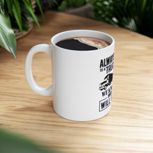 DistinctInk Glossy White Coffee / Tea Mug - Be Nice to Truck Drivers Know Where Nobody