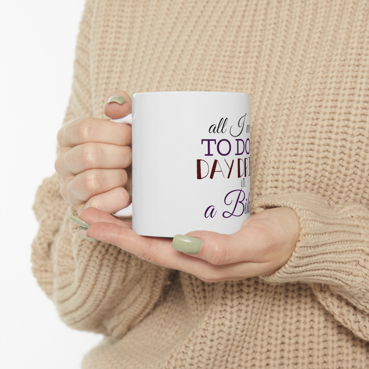 Glossy White Coffee / Tea Mug - All I Want To Do Is Day Drink in a Bikini, view 10