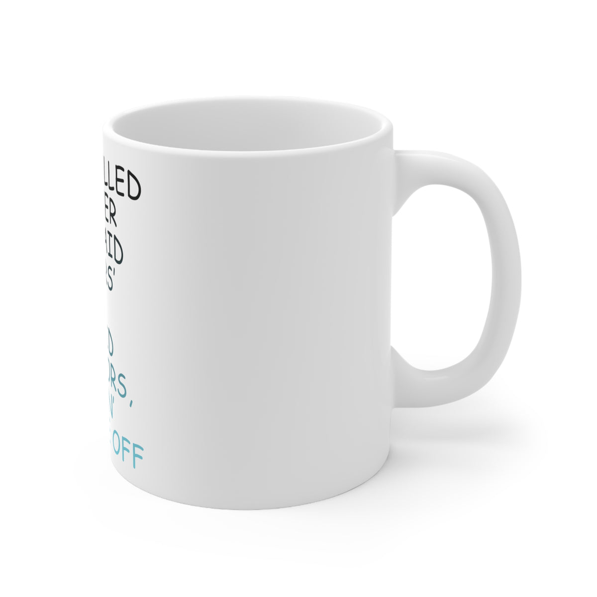 Glossy White Coffee / Tea Mug - Cop Pulled Over, Rock Paper Scissors, view 3