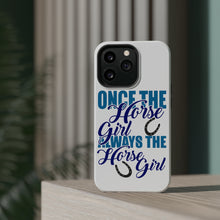 DistinctInk ToughCase for Apple iPhone, Compatible with MagSafe Charging - Once The Horse Girl Always The Horse Girl