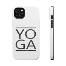 DistinctInk ToughCase for Apple iPhone, Compatible with MagSafe Charging - Yoga Black Word Art