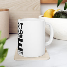 DistinctInk Glossy White Coffee / Tea Mug - Heart as Cold as the Ice I Skate On