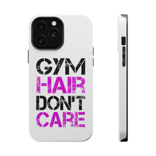 DistinctInk ToughCase for Apple iPhone, Compatible with MagSafe Charging - Gym Hair Don't Care