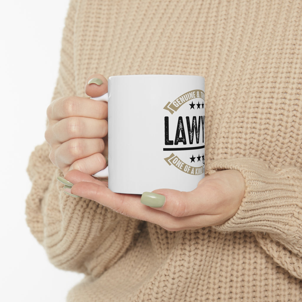 Glossy White Coffee / Tea Mug - Genuine Trusted Lawyer One of a Kind, view 10