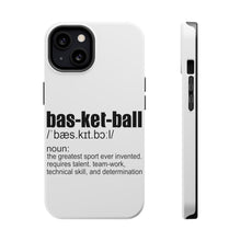 DistinctInk ToughCase for Apple iPhone, Compatible with MagSafe Charging - Basketball Definition Greatest Sport