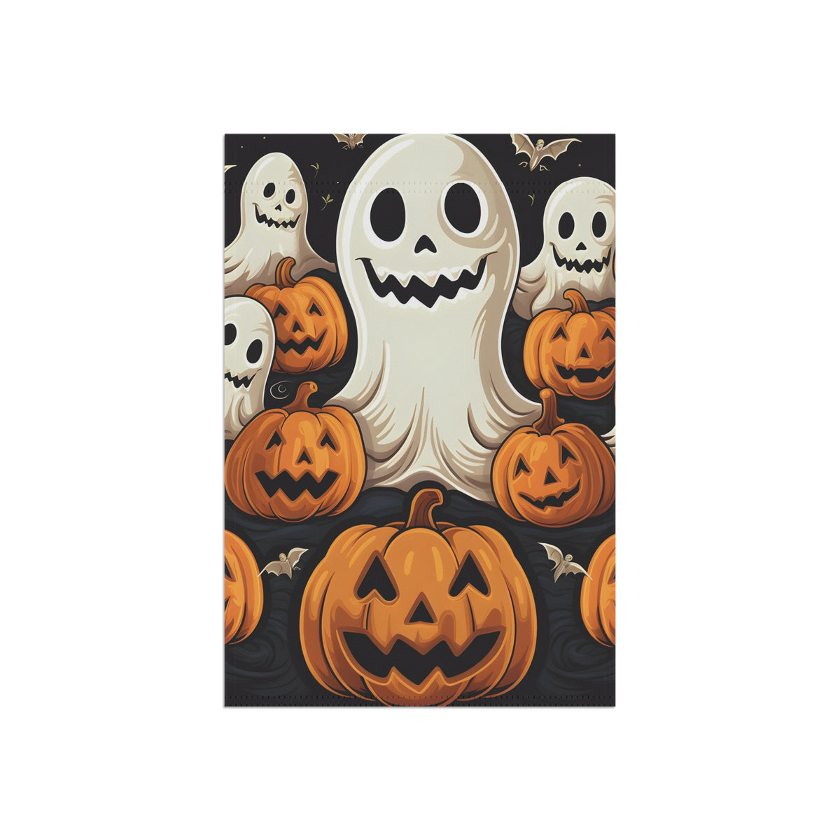 Garden & House Banner / Flag with Haunted Skeleton Jack-O-Lantern Design for Halloween, view 4