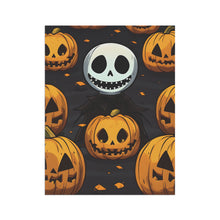 DistinctInk Garden & House Banner / Flag with Ghastly Skeleton Pumpkins Design for Halloween