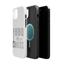 DistinctInk ToughCase for Apple iPhone, Compatible with MagSafe Charging - BBQ Like a Boss Barbecue