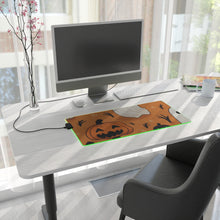 DistinctInk LED Gaming Mouse Pad with Ghost Skeleton Pumpkin Cartoons Design for Halloween