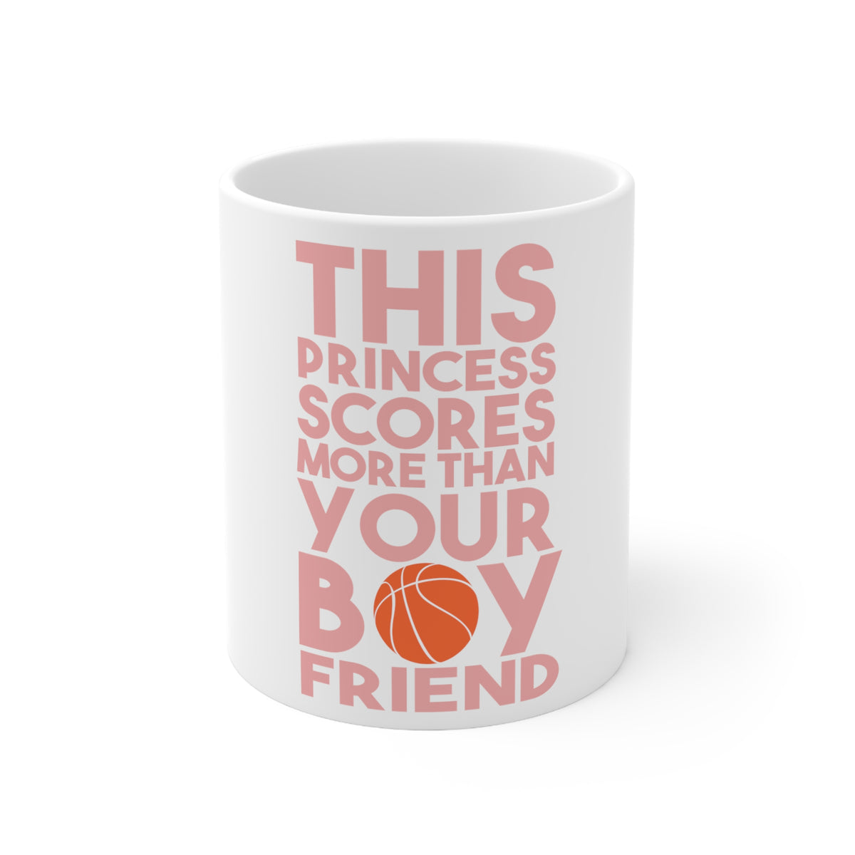Glossy White Coffee / Tea Mug - This Princes Scores More Than Your Boyfriend