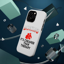 DistinctInk ToughCase for Apple iPhone, Compatible with MagSafe Charging - Boxing It's Cheaper Than Therapy
