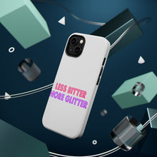 DistinctInk ToughCase for Apple iPhone, Compatible with MagSafe Charging - Less Bitter More Glitter