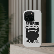 DistinctInk ToughCase for Apple iPhone, Compatible with MagSafe Charging - Beards are the New Six Pack