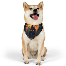 DistinctInk Adjustable Pet Banana Collar with Spooky Trick or Treating Design for Halloween