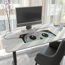 DistinctInk LED Gaming Mouse Pad with Ghost Skeleton Cartoon Pumpkin Design for Halloween