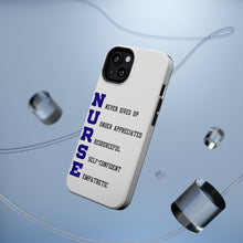 DistinctInk ToughCase for Apple iPhone, Compatible with MagSafe Charging - Nurse Never Gives Up