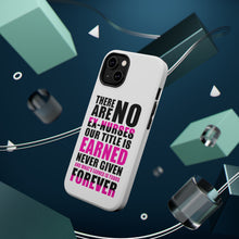 DistinctInk ToughCase for Apple iPhone, Compatible with MagSafe Charging - No Ex Nurses Title is Earned Forever