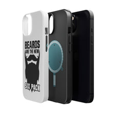 DistinctInk ToughCase for Apple iPhone, Compatible with MagSafe Charging - Beards are the New Six Pack