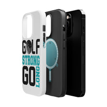 DistinctInk ToughCase for Apple iPhone, Compatible with MagSafe Charging - Golf Strong Go Long