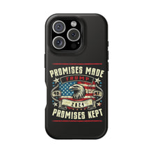 DistinctInk Tough Case for iPhone, Compatible with MagSafe Charging | Trump - Promises Made, Promises Kept | Conservative