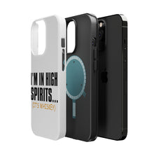 DistinctInk ToughCase for Apple iPhone, Compatible with MagSafe Charging - I'm in High Spirits (It's Whiskey)