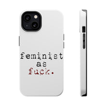 DistinctInk ToughCase for Apple iPhone, Compatible with MagSafe Charging - Feminist as F%ck