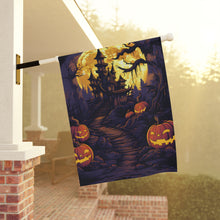 DistinctInk Garden & House Banner / Flag with Ghostly Ghouls in the Graveyard Design for Halloween