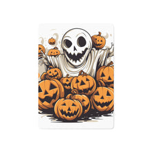 DistinctInk Playing / Poker Cards with Ghostly Skeleton and Pumpkins Design for Halloween