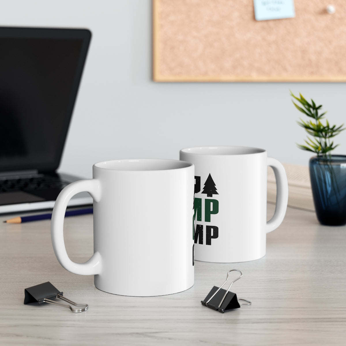 Glossy White Coffee / Tea Mug - Camp Champ - Camping Fire, view 5