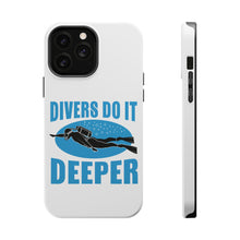 DistinctInk ToughCase for Apple iPhone, Compatible with MagSafe Charging - Divers Do It Deeper