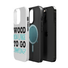 DistinctInk ToughCase for Apple iPhone, Compatible with MagSafe Charging - Wood You Lake to Go Camping