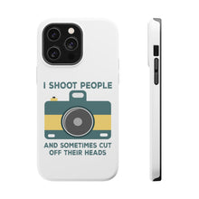 DistinctInk ToughCase for Apple iPhone, Compatible with MagSafe Charging - I Shoot People - Photography