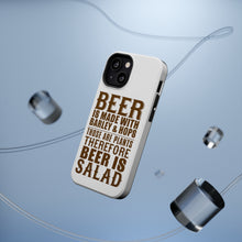 DistinctInk ToughCase for Apple iPhone, Compatible with MagSafe Charging - Beer Is Barley & Hops Beer is Salad