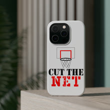 DistinctInk ToughCase for Apple iPhone, Compatible with MagSafe Charging - Cut the Net Basketball